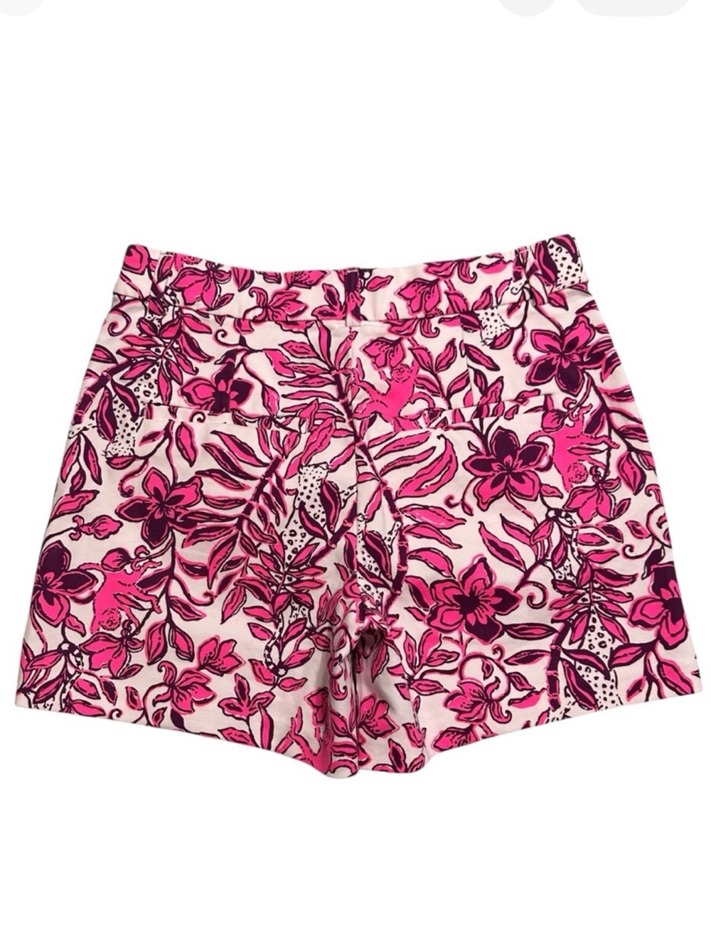 LILLY PULITZER Gretchen High-Rise 5”Elderflower Blossom Lil Escape Plan Shorts - Picture 7 of 7